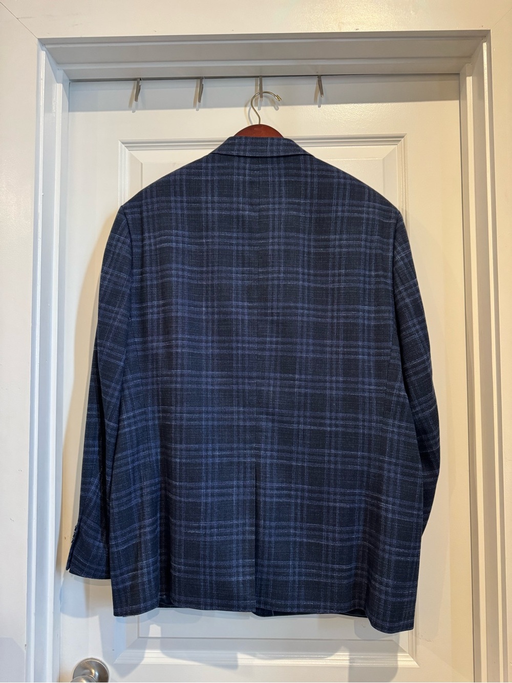 Michael Kors Navy Plaid Sport Coat - Windowpane Pattern - Picture 3 of 3